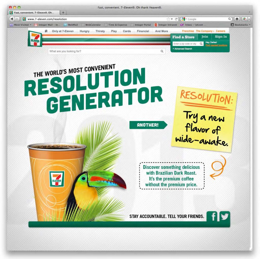 7-Eleven World's Most Convenient Resolution Generator - Josh Barto